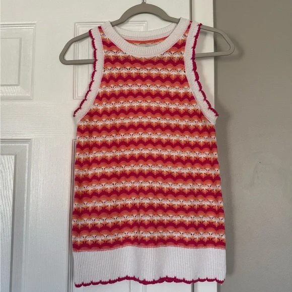 LOFT colorful knit scalloped tank sweater - Picture 8 of 10